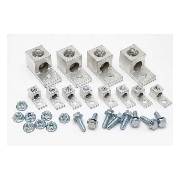 Burndy Mechanical Lug, 250 kcmil Max, 1 Conductor, 1/4 in Stud, Aluminum KAUKIT1