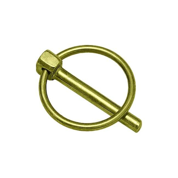Lynch Pin, 7/16 in Dia, 1-3/4 in L, 1-3/4 in Usable Lg, Steel, 5 PK