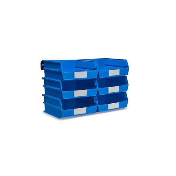 Polypropylene Polypropylene Bin Kit, 5 in. H x 11 in. W, Blue