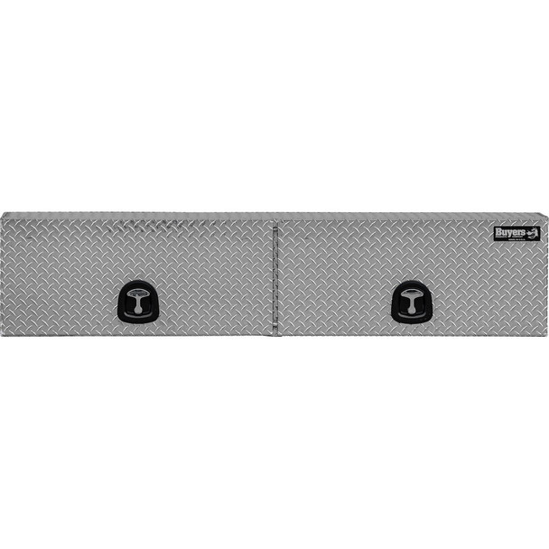 18x16x90 Inch Diamond Tread Aluminum Topsider Truck Box with Flip-Up Doors