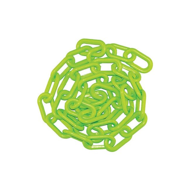 Mr. Chain Plastic Chain,1 1/2" x 100 ft.,Sfty Grn 30014-100
