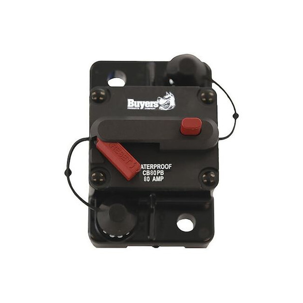 Buyers Products 80 Amp Circuit Breaker With Manual Push-to-Trip Reset CB80PB