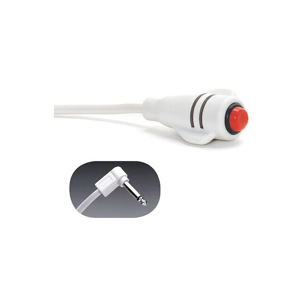 Crest Healthcare Call Cord,1/4" Phone Plug,White, 7 ft. L 9900W-7