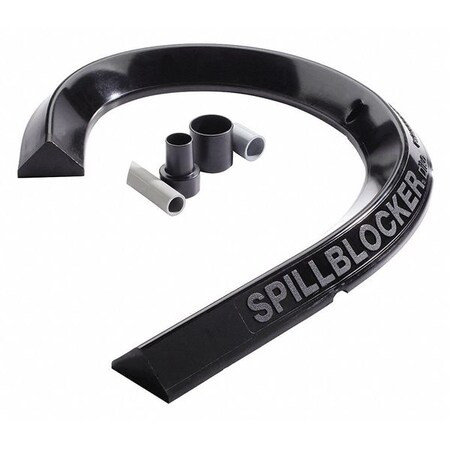 Pig Spill Blocker Vacuum Dike,2-1/4" H,4" W PLR280-BK