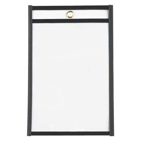 Partners Brand Stitched Job Ticket Holders, 5" x 8", Black, PK25 JTH102