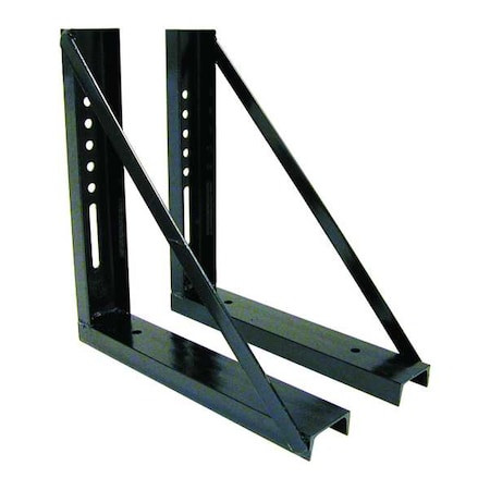 Buyers Products 18x18 Inch Bolted Black Formed Steel Mounting Brackets 1701006B