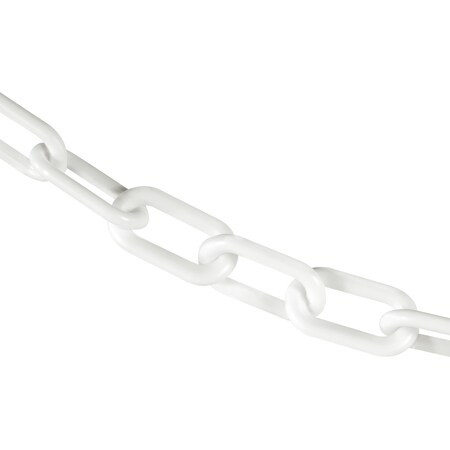 Mr. Chain 2" x 200' White Plastic Safety Chain 50001-200