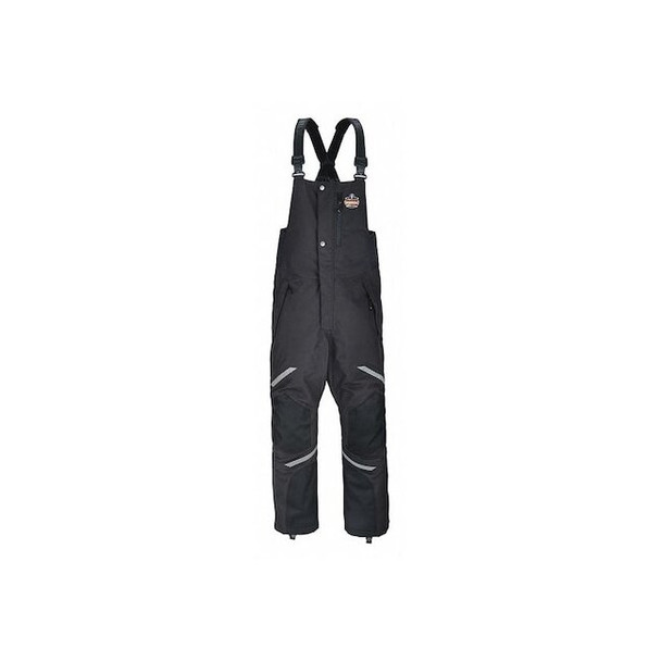 N-Ferno Thermal Bib Overalls,Black,Large, Nylon, 40" Waist, Black, L 6471