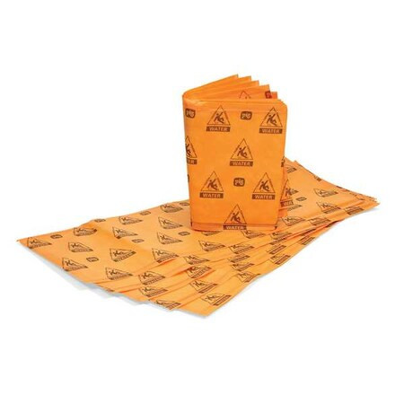 Pig Sorbent Pad, 35 gal, 14.5 in x 39 in, Water, Orange, Polypropylene WTR017
