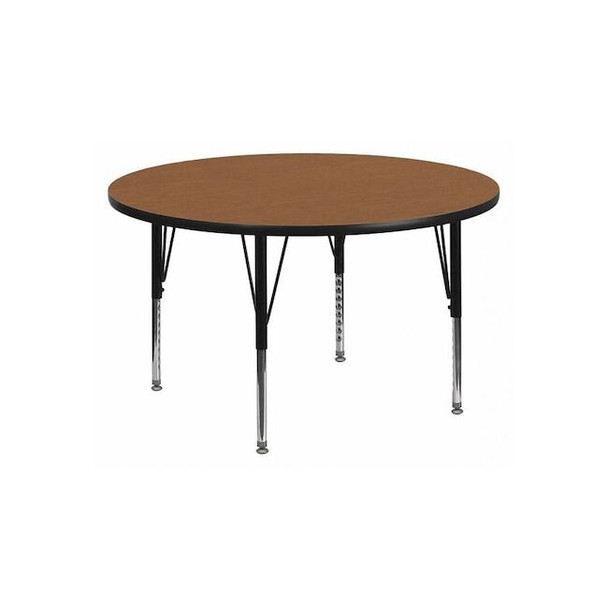 Flash Furniture Round Activity Table, Laminate, Wood Grain XU-A60-RND-OAK-T-P-GG