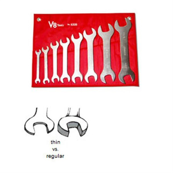 V-8 Tools Super Thin Wrench Set Sae,8Pc V8T8308
