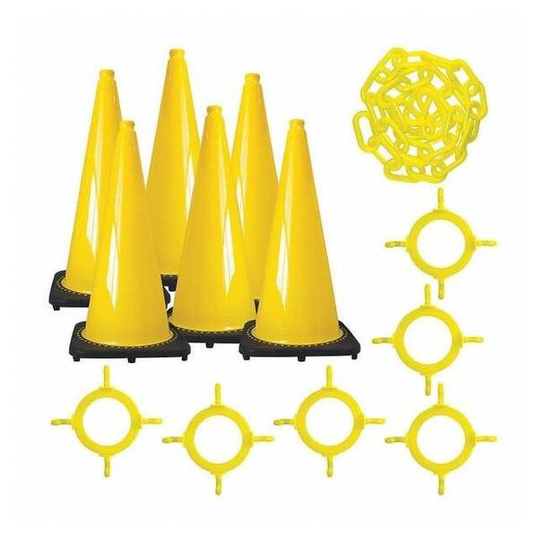 Manufacturer Varies Traffic Cone Kit, Yellow, 50 ft Length, Gloss 93202-6