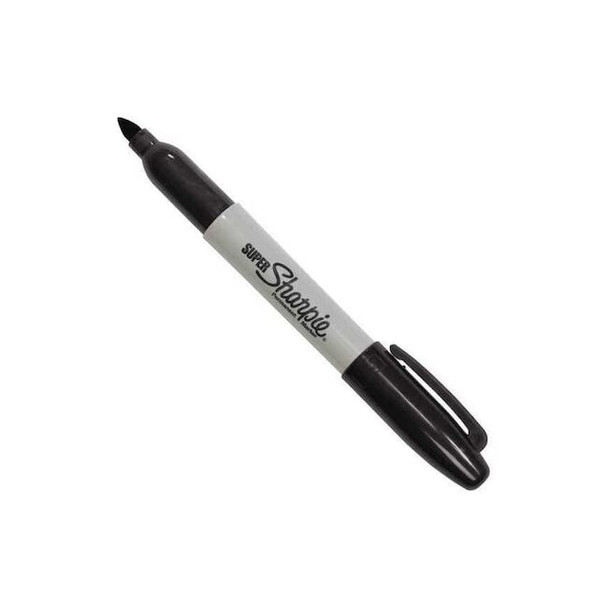 Sharpie Super Sharpie Markers, Black, PK12 MK305BK