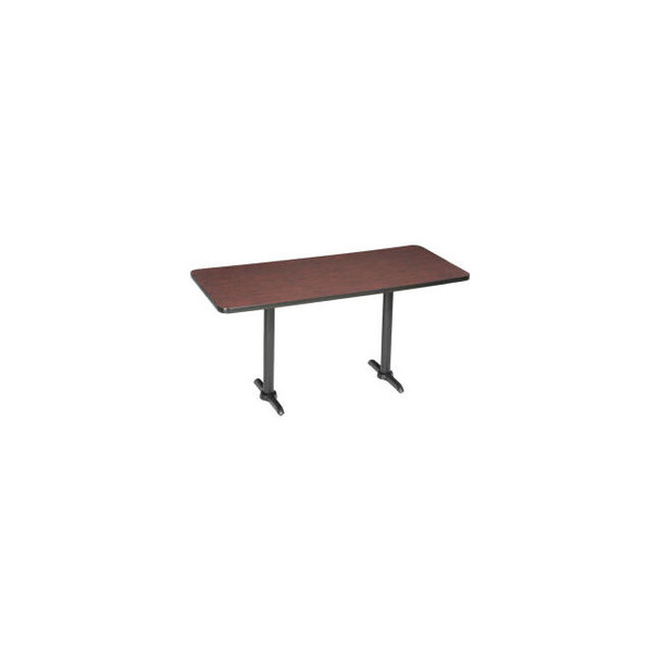 Interion Bar Height Breakroom Table 72""L x 30""W Mahogany