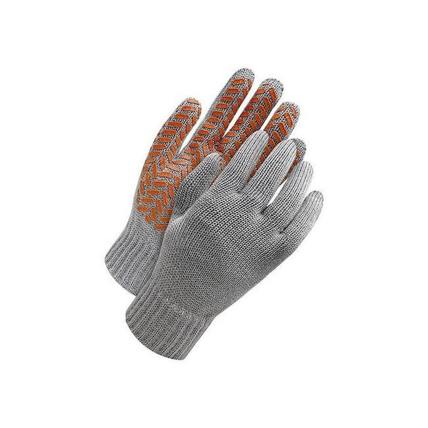 Bdg Wool/Acrylic Cold Weather Gloves, PVC Grip Palm, Gray, S 80-9-2025-S