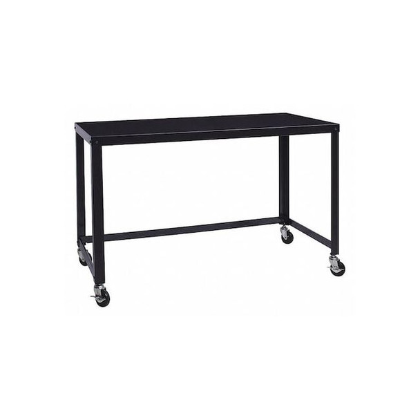 SOHO Mobile Desk,48" W,Black, 23 7/8 in D X 30" H, 47 1/2 in W X