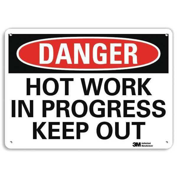 Lyle Danger Sign,4 Hole Mount,10in W x 7in H, U3-1663-RA_10X7 U3-1663-RA_10X7