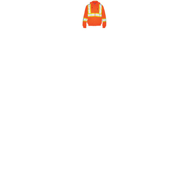 Hi-Viz Class 2 Hooded Sweatshirt, Orange, 2XL 692-1411