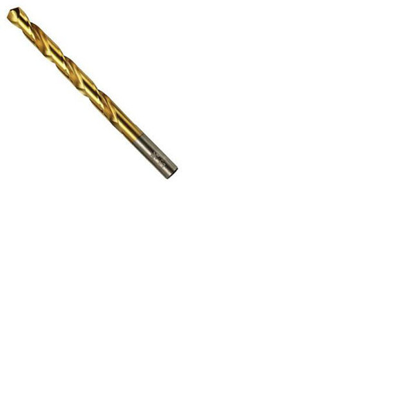5/32" Titanium Nitride Coated High Speed Steel Fractional Straight Shank Jobber Length Drill Bit 63910