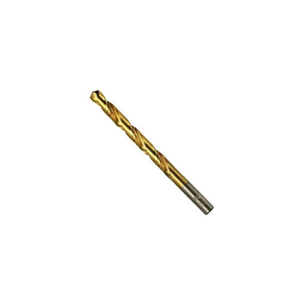 7/16" Titanium Nitride Coated High Speed Steel Fractional Straight Shank Jobber Length Drill Bit 63928