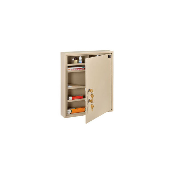 Global Industrial Medical Security Cabinet w/Double Key Locks 14""Wx3-1/8""Dx17-