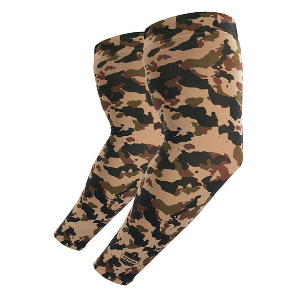 Ergodyne® Chill-Its® 6695 Sun Protection Arm Sleeves, Medium/Large, Camo, 1/Pair