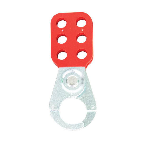 TruForce™ Safety Lockout Hasp, Vinyl-Coated Steel w/ 1" Jaws, 1/Each