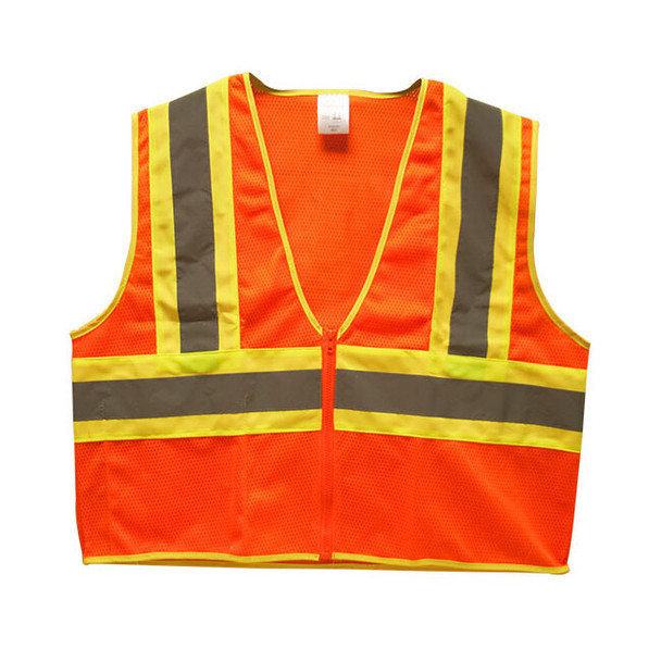 TruForce™ Two-Tone Mesh Safety Vest, X-Large, Orange, 1/Each