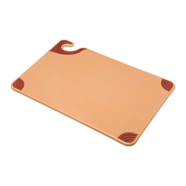 San Jamar Cutting Board w/Grips,12 x 18 In,Brown CBG121812BR