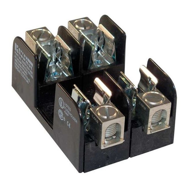 Open Fuse Block, 0 to 30A Amp Range, 250V AC/DC Volt Rating, 2 Poles, Box Lug