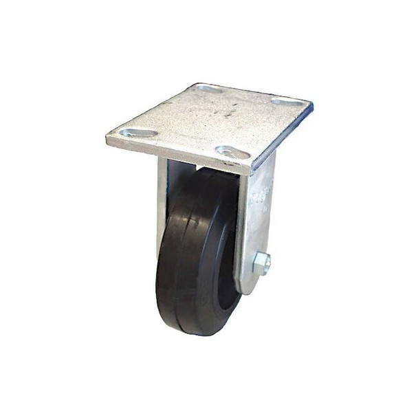 Manufacturer Varies Plate Caster,550 lb. Load,Black Wheel P23R-RY060R-16