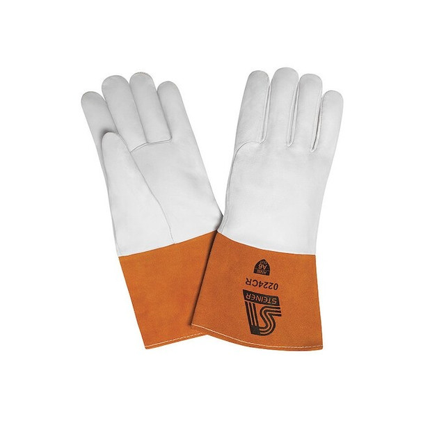 SensiTIG Welding Gloves, Gauntlet Cuff, Straight Thumb, Premium Kidskin, M, 1 PR