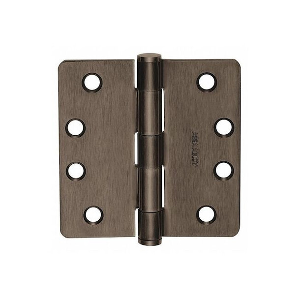 Butt Hinge, Steel, Flush Mounting, 1 11/16 in Leaf W x 4 in Leaf H, Satin Brass