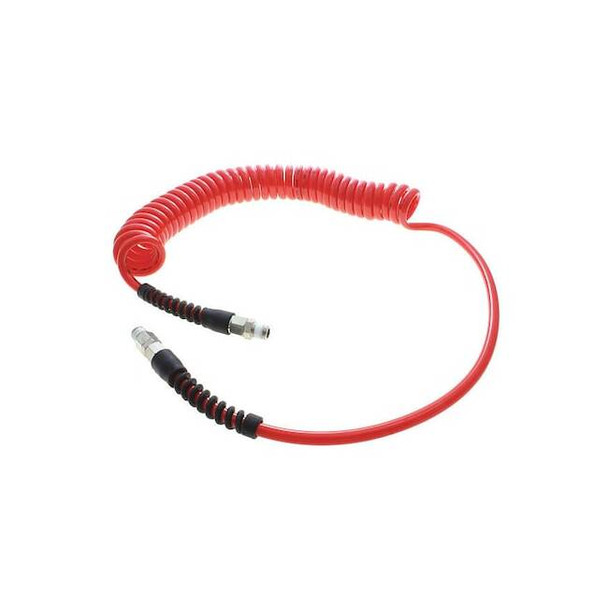 Atp Coiled Air Hose,1/4" ID x 16 ft. TT-14-20-R-RS-QC