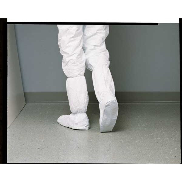 Disposable Boot Covers, M, Tyvek(R) IsoClean(R), Elastic, Serged Seam