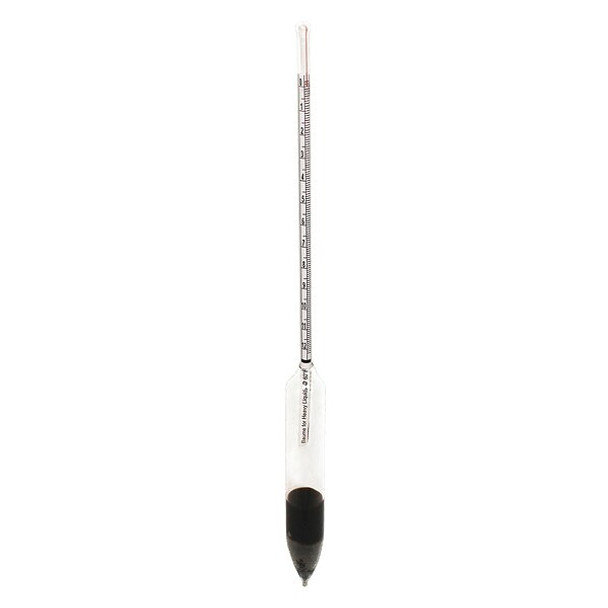 Vee Gee Hydrometer,Baume Scale,Glass,305mm L 6609-11