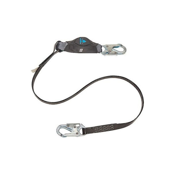 V-SERIES(TM) Anti-Corrosion Shock-Absorbing Lanyard, Snap Hook, Steel, 1 Leg(s)