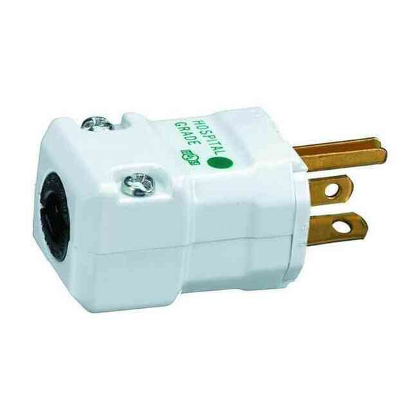 Straight Blade Plug, 5-20P, 20 A, 125V, 2 Pole, Screw Terminals, Grounded