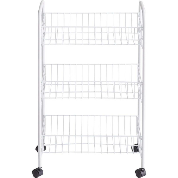 Rubbermaid White 3-Tier Wheeled Storage Cart 2149484