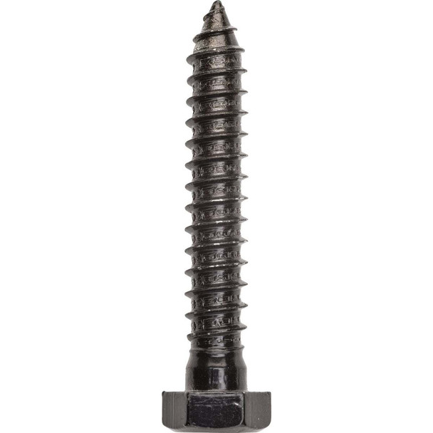 National Hardware 1/2 In. x 3 In. Hex Head Black Lag Bolt (4-Count) N179-155
