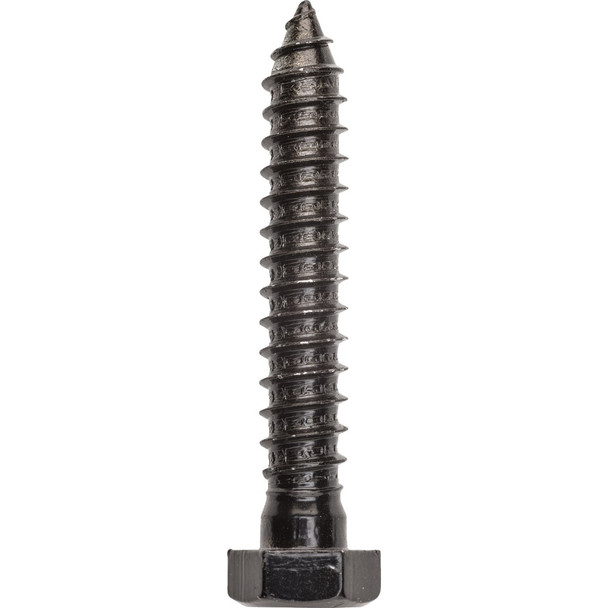 National Hardware 1/2 In. x 3 In. Hex Head Black Lag Bolt (4-Count) N179-155