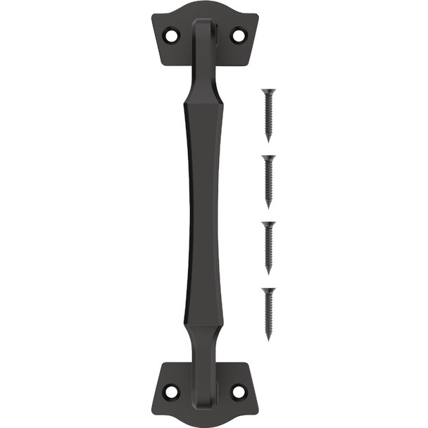 National Hardware 9-13/16 In. Black Rustic Modern Gate Pull N166-027