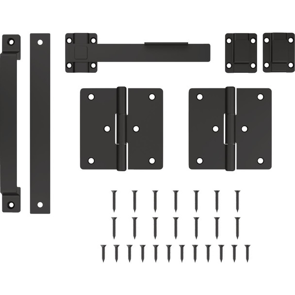 National Hardware 4-Piece Black Modern Gate Kit N166-026