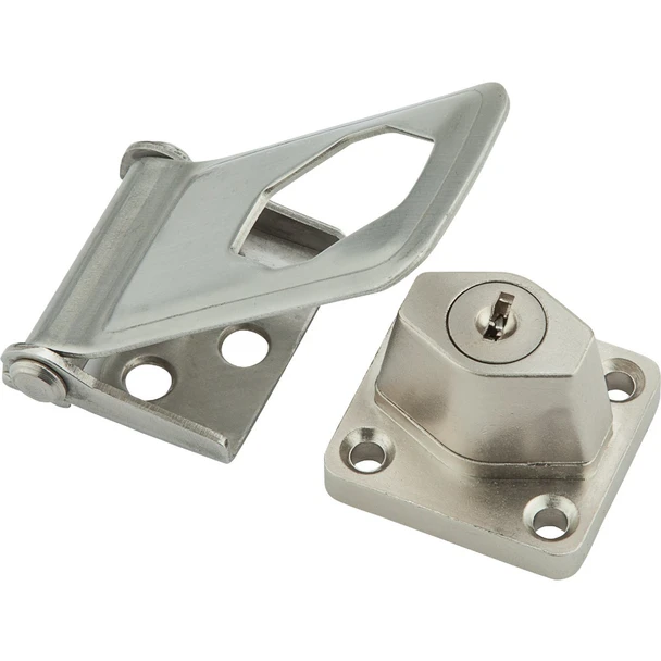 National Hardware 3-1/2 In. Stainless Steel Key Locking Hasp N102-804