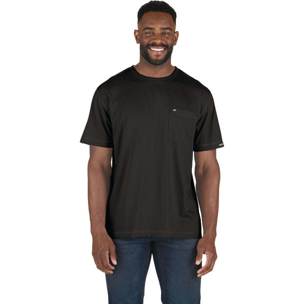 Berne Performance Men's Large Tall Black Short Sleeve Pocket T-Shirt BSM38BKT440