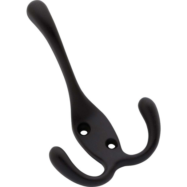 National Hardware Matte Black Triple Robe Hook N830-623