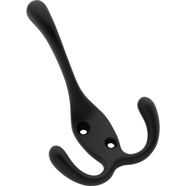 National Hardware Matte Black Triple Robe Hook N830-623