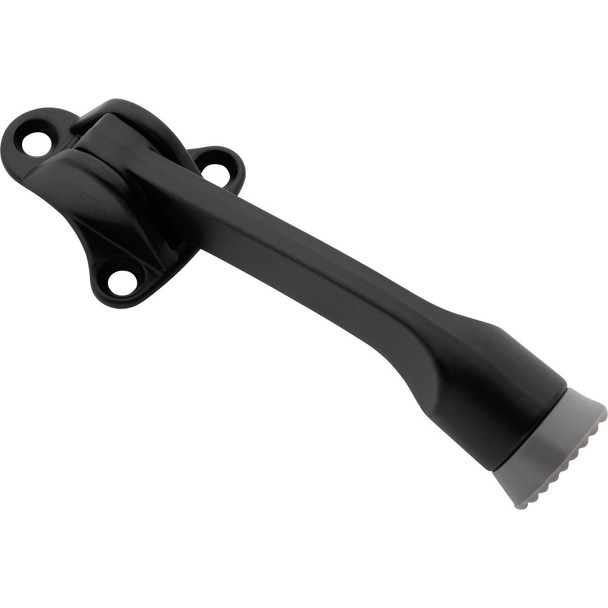 National Hardware 4 In. Matte Black Kickdown Door Stop N830-587