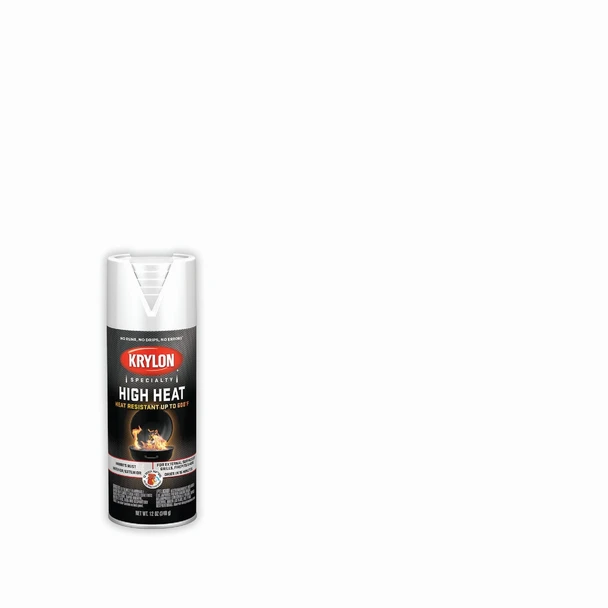 Krylon Flat White 12 Oz. High Heat Spray Paint K01505777