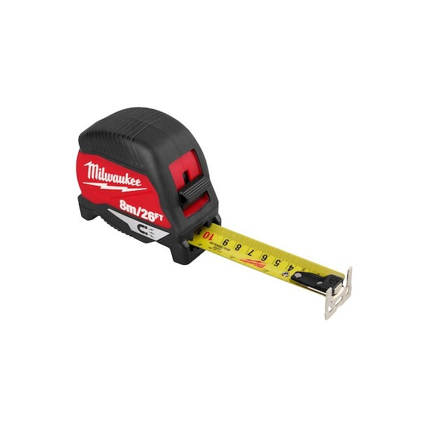Milwaukee Tool Tape Measure,26 ft L Blade SAE 48-22-1026M